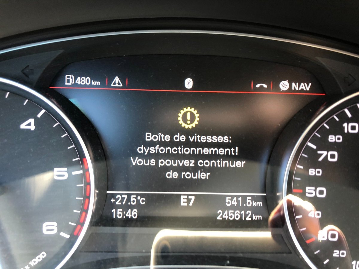 Alerte de boîte automatique au tableau de bord