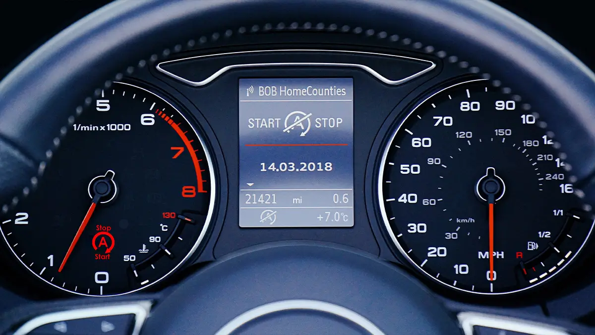 Tableau de bord avec message Start and Stop désactivé
